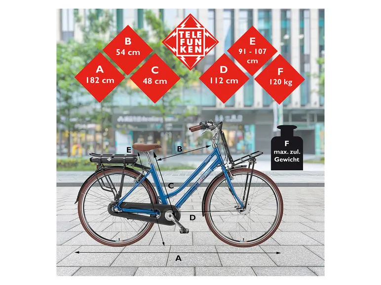 E-Bike Cityrad »RT530«, 28 Zoll