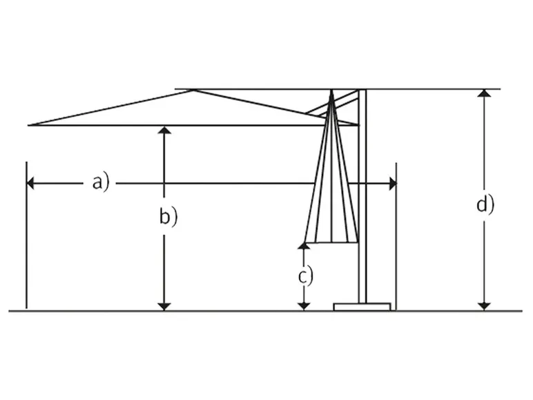 Ampelschirm »Rhodos Junior«, 300/8, mit Kurbel
