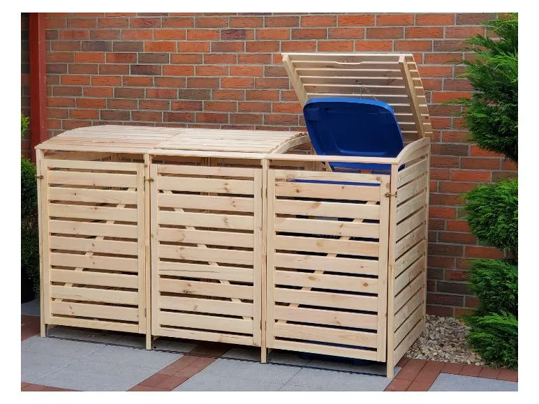Mülltonnenbox »Vario III«, zur Verkleidung von Mülltonnen, Kiefernholz