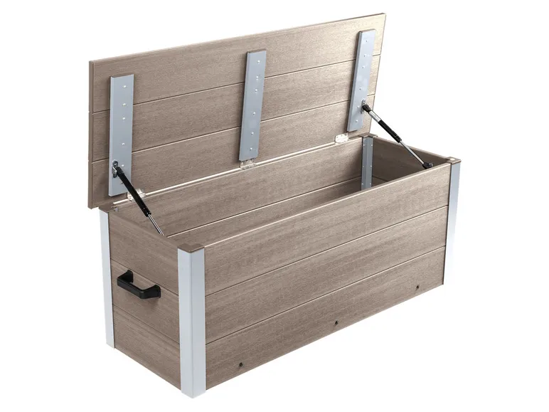 WPC Auflagenbox, silbergrau, L 115 x B 42,8 x H 47,2 cm