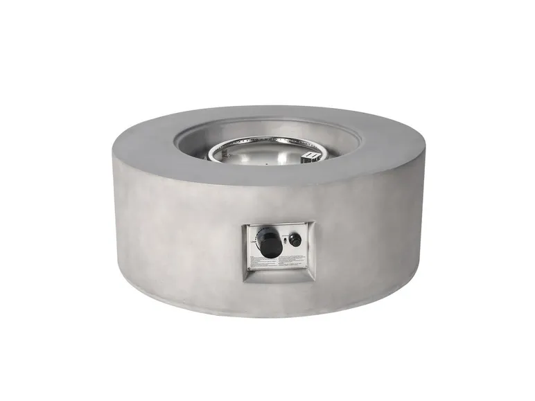 Feuerstelle, rund, grau