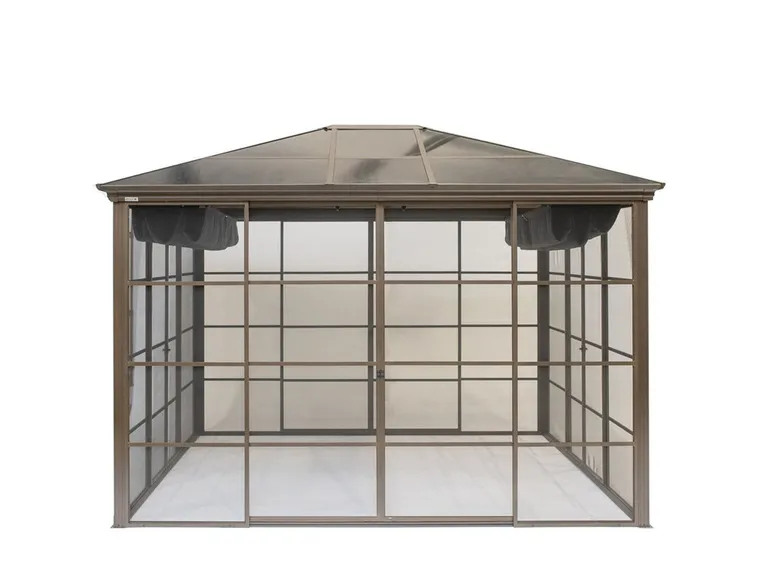 SOJAG Canada Pavillon »Castel«, aus Aluminium, inkl. Sonnensegel u. Insektenschutz, bronze