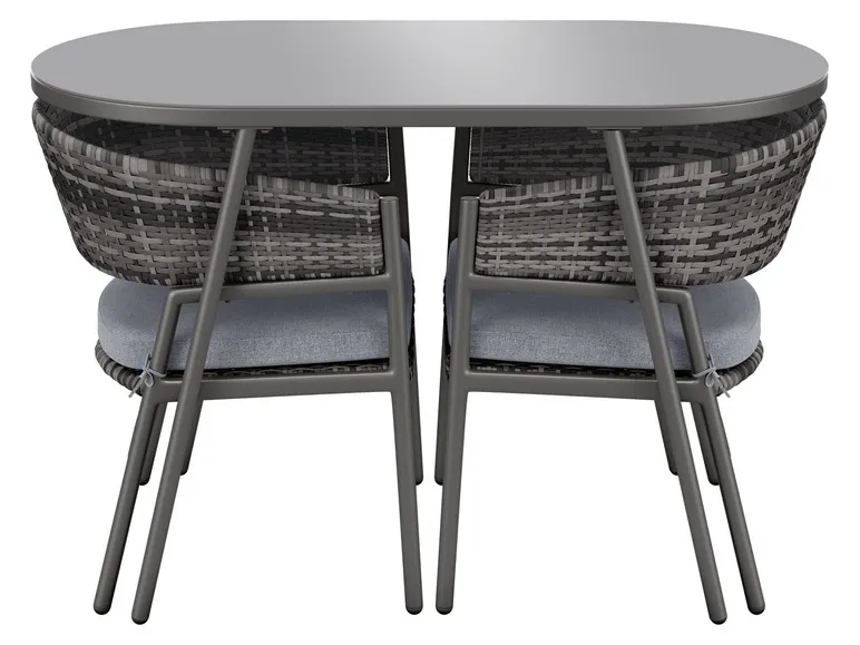 Balkonset, aus Stahl, 3-teilig