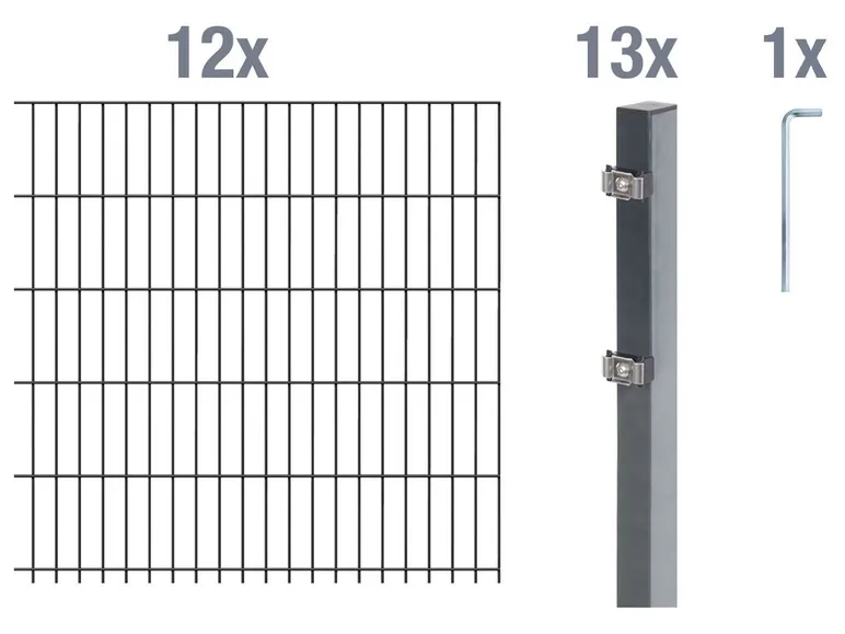 Doppelstabmattenzaun-Grundset