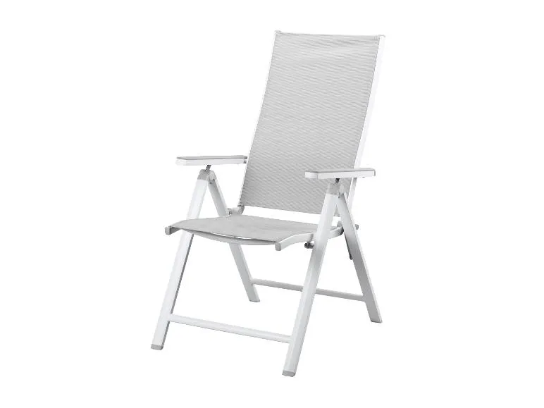 Alu-Set »Houston«, 5-teilig - Standardtisch & 4 Hochlehner, weiß/hellgrau