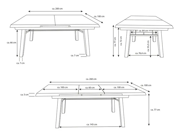 Tisch »Ontario«, mit automatischer Auszieh-Funktion