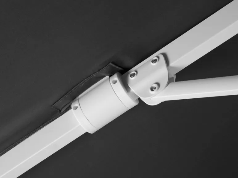 Schneider Ampelschirm »RHODOS TWIST BIANCO«, 300 x 300 cm, mit Plattenständer, imprägniert