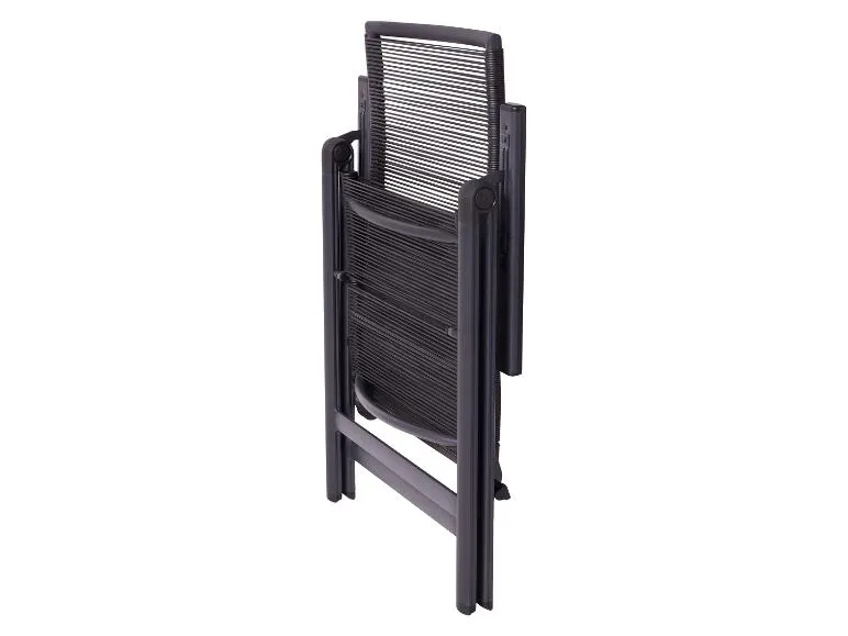 Alu-Rope-Set »Miami«, 7-teilig - Ausziehtisch und 6 Hochlehner, anthrazit