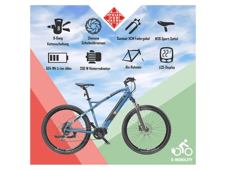 E-Bike Mountainbike »Aufsteiger M925«, MTB, 27,5 / 29 Zoll