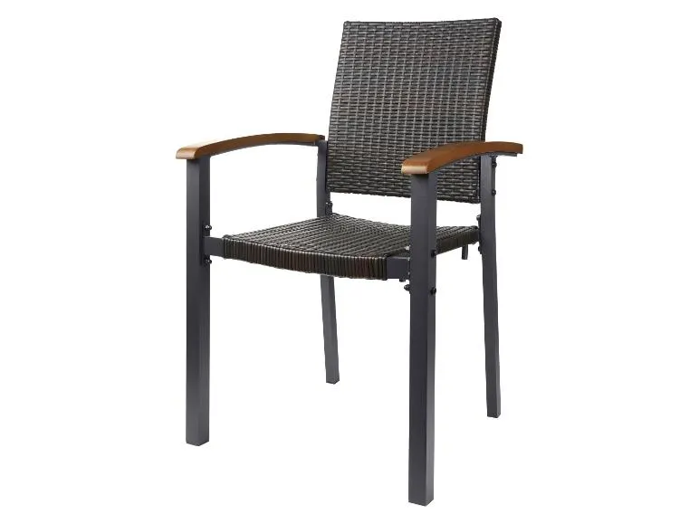 Geflecht-Set »Valencia«, 9-teilig - Ausziehtisch & 8 Stapelsessel, braun