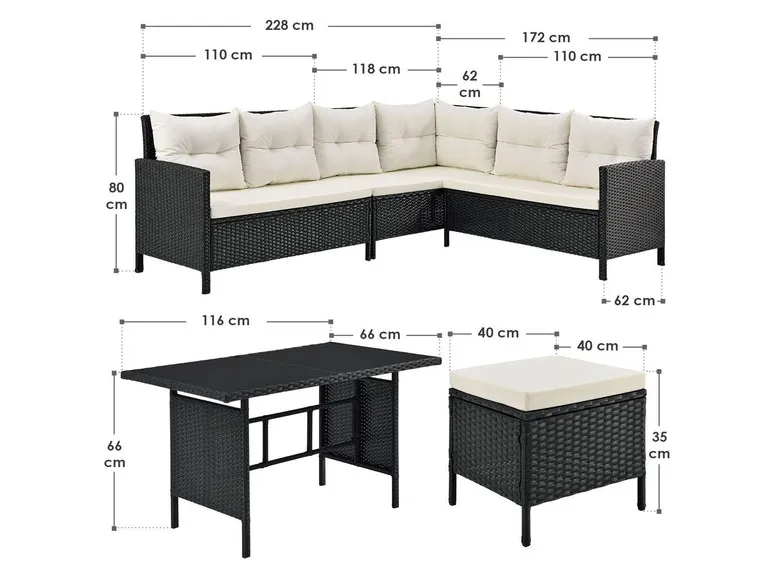 Gartenlounge »Manacor«, 4-teilig