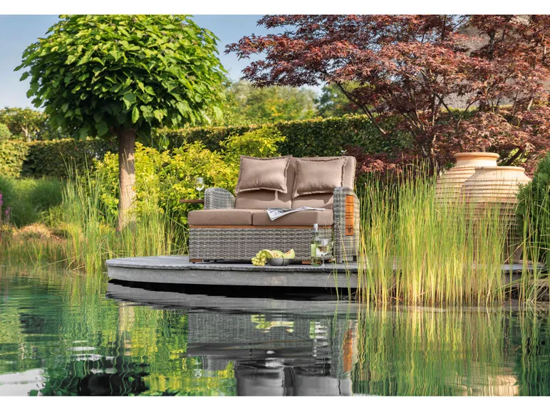 Sonnenliege »Bahia Style«, mit Klapptisch, grau