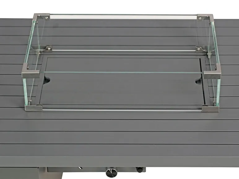 Loungetisch und Feuerstelle »Lagos«, B 115 x T 75 x H 58,5 cm, grau