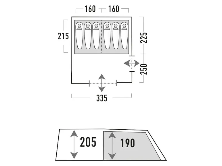 High Peak Familien-Zelt »Kimberly« für 6 Personen