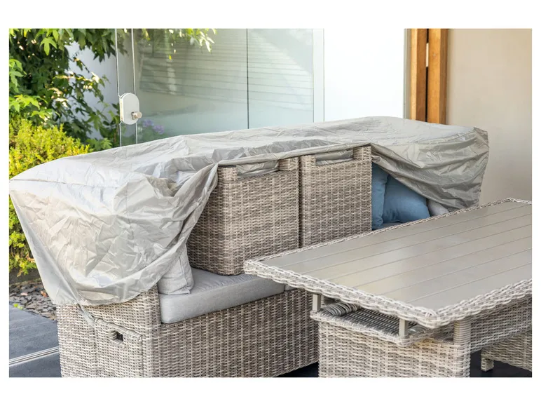 Loungeset »Malia«, 5-teilig, halbrund, grau