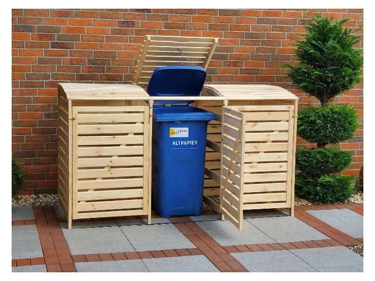 Mülltonnenbox »Vario III«, zur Verkleidung von Mülltonnen, Kiefernholz
