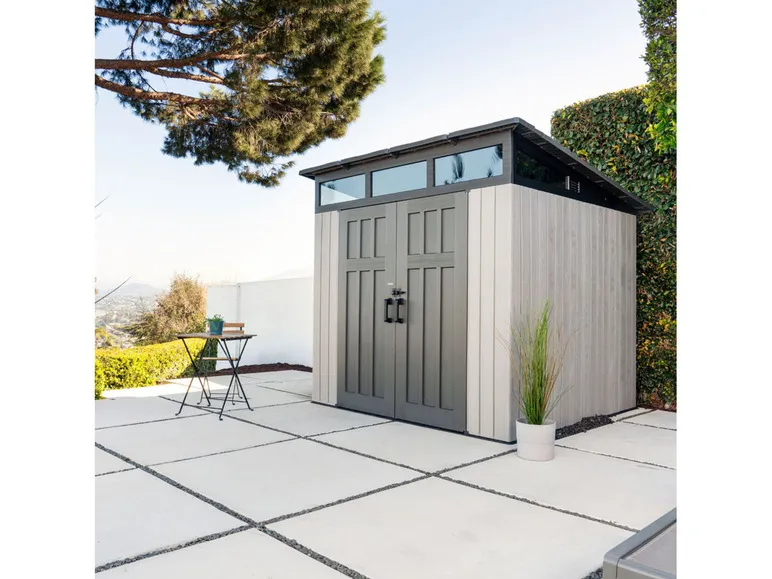 Gerätehaus »Merkur«, Stahl/Kunststoff, mit vielen Oberlichtern