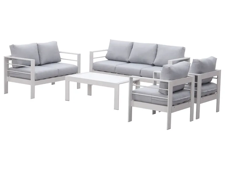 Gartenmöbel 7-Sitzer Lounge-Set Aluminium inkl. Polster