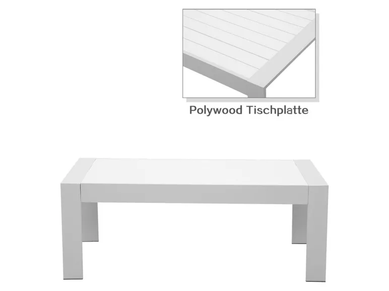 Gartenmöbel 7-Sitzer Lounge-Set Aluminium inkl. Polster