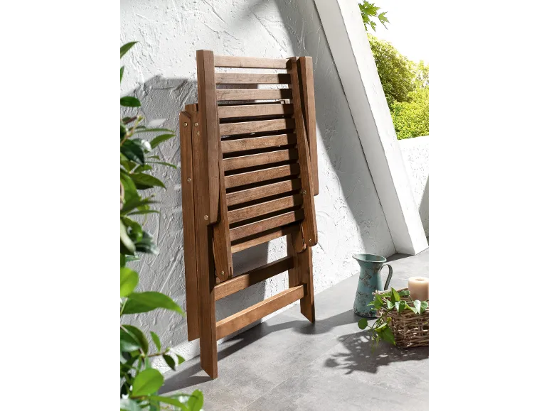 Akazie-Set »Sevilla«, 5-teilig - Standardtisch & 4 Hochlehner, natur