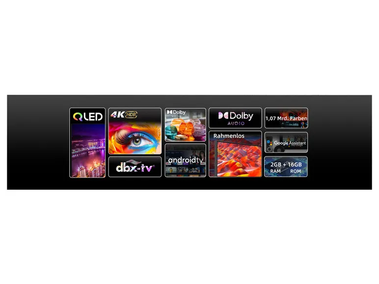 »UQM8V« Fernseher 4K UHD HDR QLED Smart Google TV