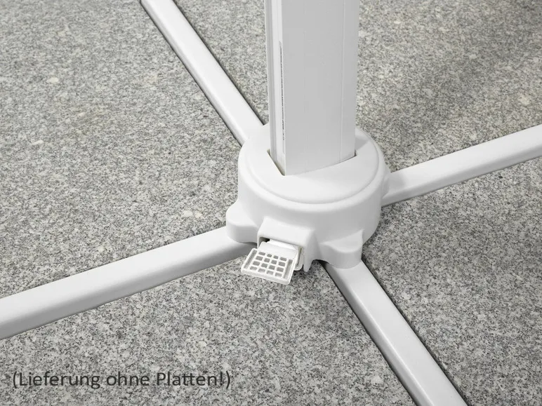 Schneider Ampelschirm »RHODOS TWIST BIANCO«, 300 x 300 cm, mit Plattenständer, imprägniert