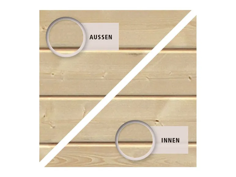 Karibu Gartenhaus »Carlos«, Satteldach, Witterungsschutz, Tür mit 3 Lichtausschnitten