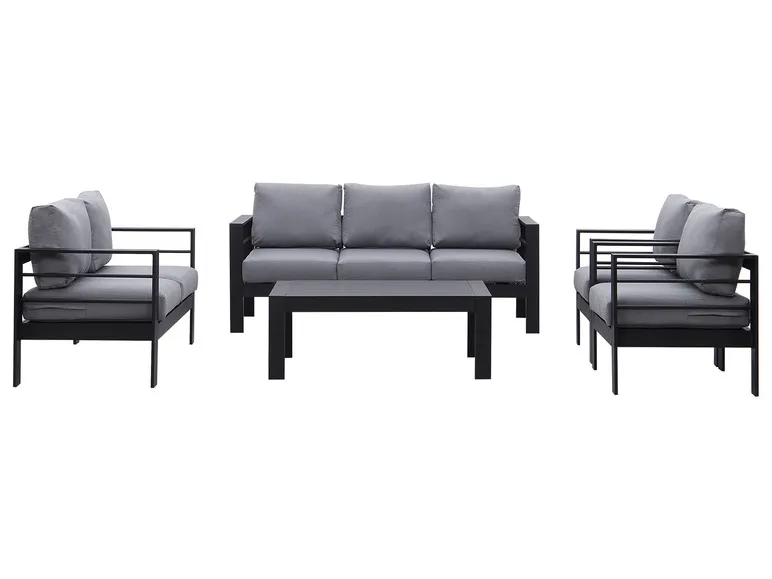 Gartenmöbel 7-Sitzer Lounge-Set Aluminium inkl. Polster