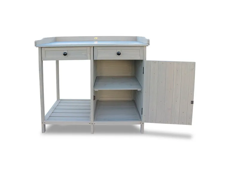 Pflanztisch Unterschrank, 98 x 48 x 95 cm, grau