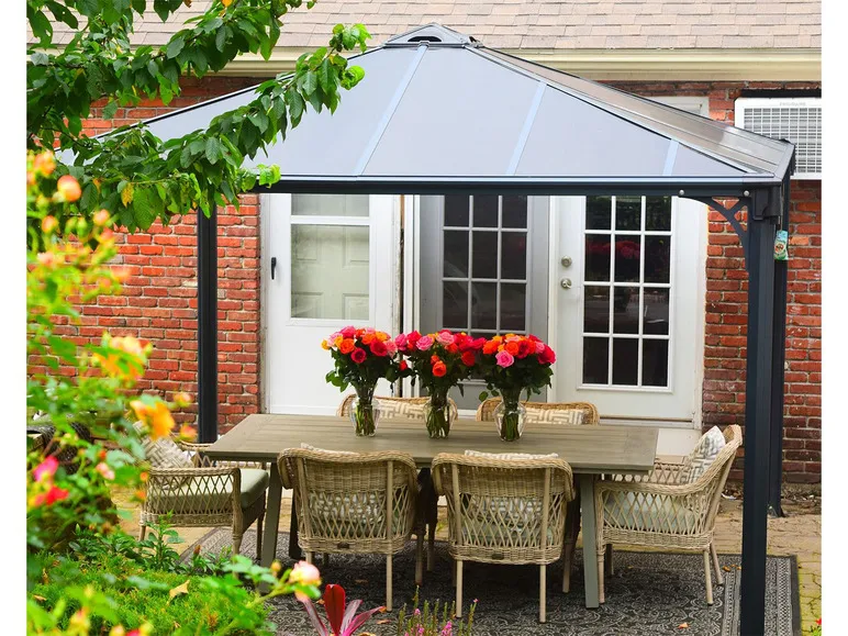 Gartenpavillon »Palermo«, pulverbeschichtetes Aluminium