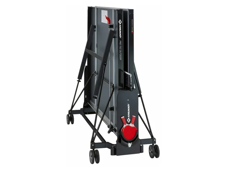 Tischtennisplatte ProTec Outdoor, wetterfester Kompakttisch, klappbar