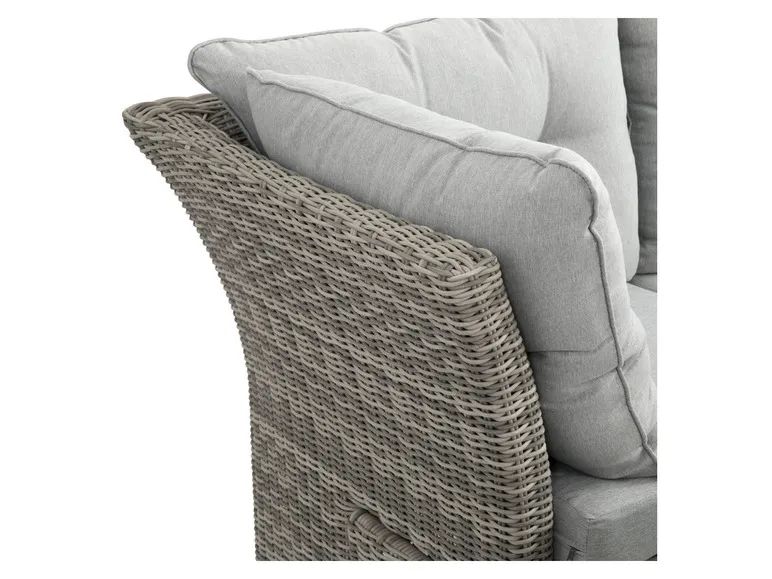 Loungeset »Malia«, 5-teilig, halbrund, grau