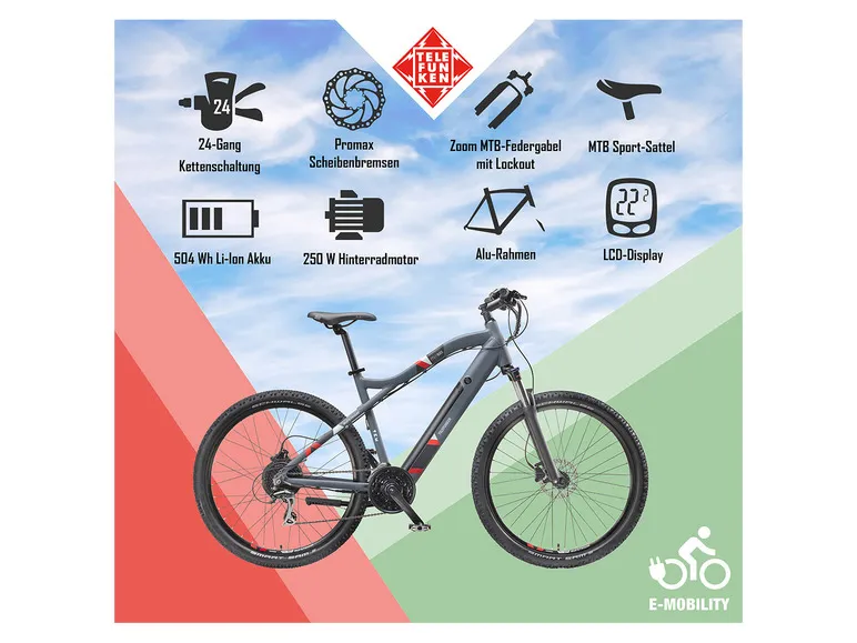 E-Bike Mountainbike »Aufsteiger M922«, MTB, 27,5 / 29 Zoll