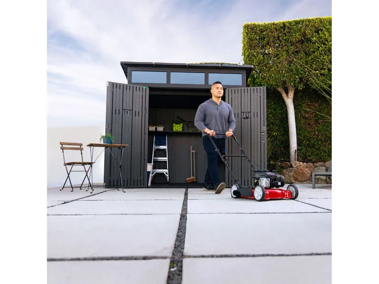 Gerätehaus »Merkur«, Stahl/Kunststoff, mit vielen Oberlichtern