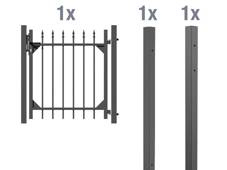 Einzeltor-Set Chaussee, zum Einbetonieren