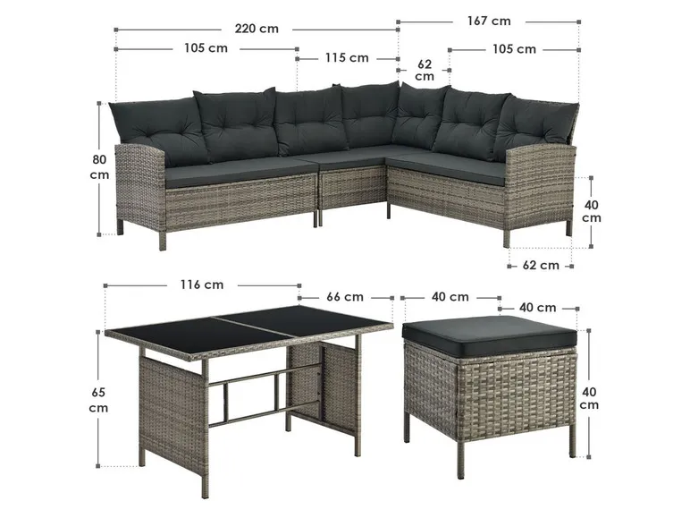 Gartenlounge »Manacor«, 4-teilig