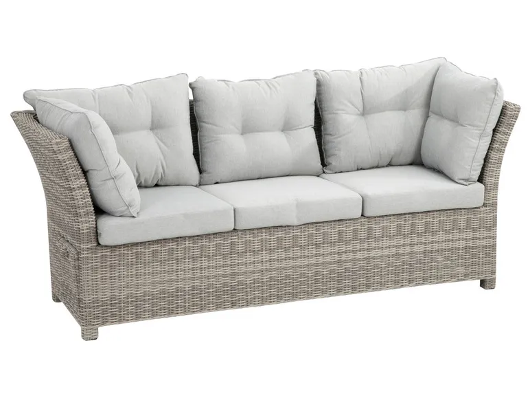 Loungeset »Malia«, 5-teilig, halbrund, grau