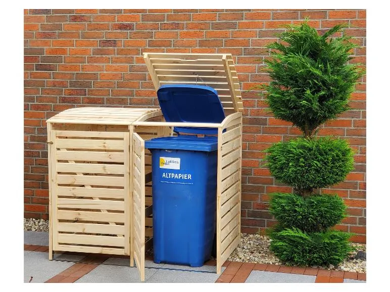 Mülltonnenbox »Vario III«, zur Verkleidung von Mülltonnen, Kiefernholz