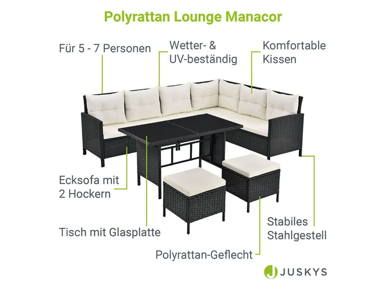 Gartenlounge »Manacor«, 4-teilig