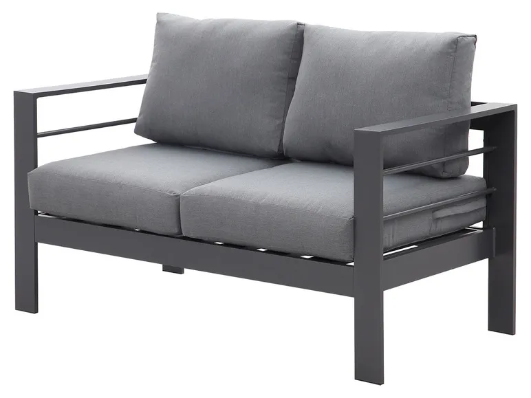 Gartenmöbel 7-Sitzer Lounge-Set Aluminium inkl. Polster