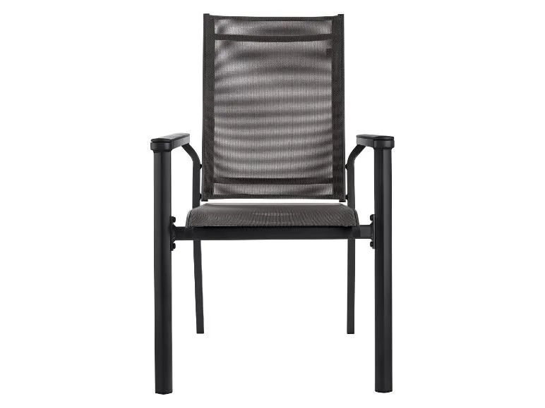 Alu-Set »Houston«, 5-teilig - Ausziehtisch & 4 Stapelsessel, grau