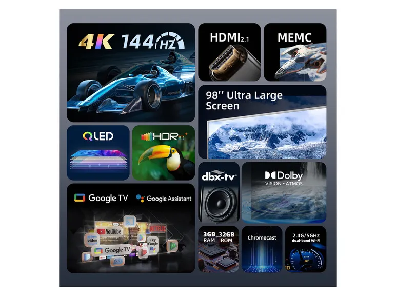 CHiQ »U98F8TG PRO« Fernseher 98