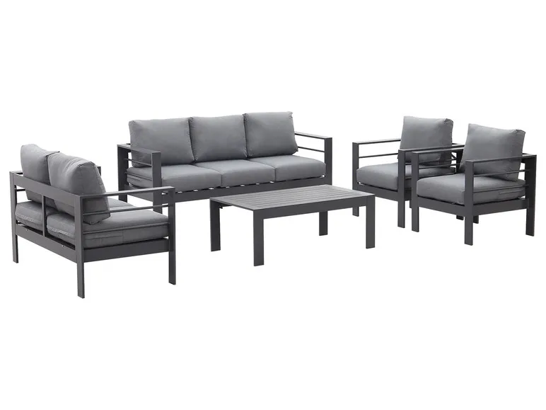 Gartenmöbel 7-Sitzer Lounge-Set Aluminium inkl. Polster