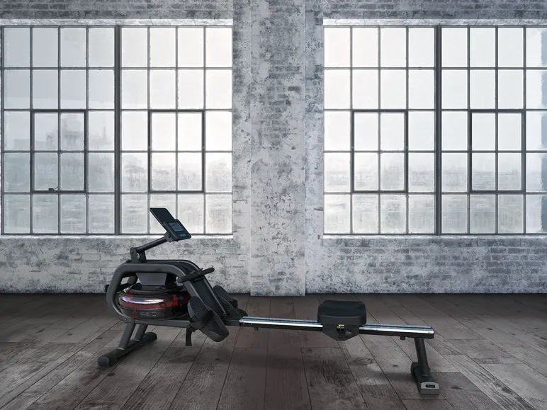 Wasser-Rudergerät Gold Coast Rower Ruderzugmaschine Wasser-Bremssystem inkl. Brustgurt