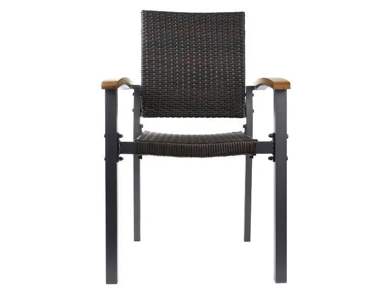 Geflecht-Set »Valencia«, 9-teilig - Ausziehtisch & 8 Stapelsessel, braun