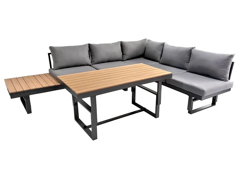Alu-Lounge »Largo«, 3-teilig, hellgrau/hellbraun