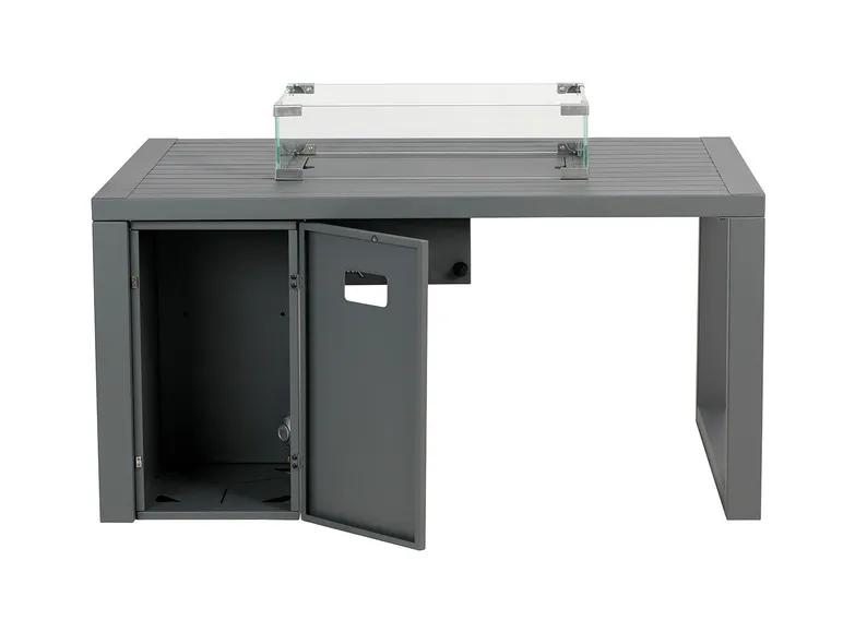 Loungetisch und Feuerstelle »Lagos«, B 115 x T 75 x H 58,5 cm, grau