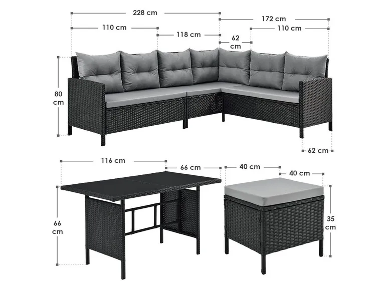 Gartenlounge »Manacor«, 4-teilig