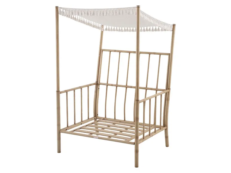 Stahlsessel mit Baldachin, inkl. Auflagen