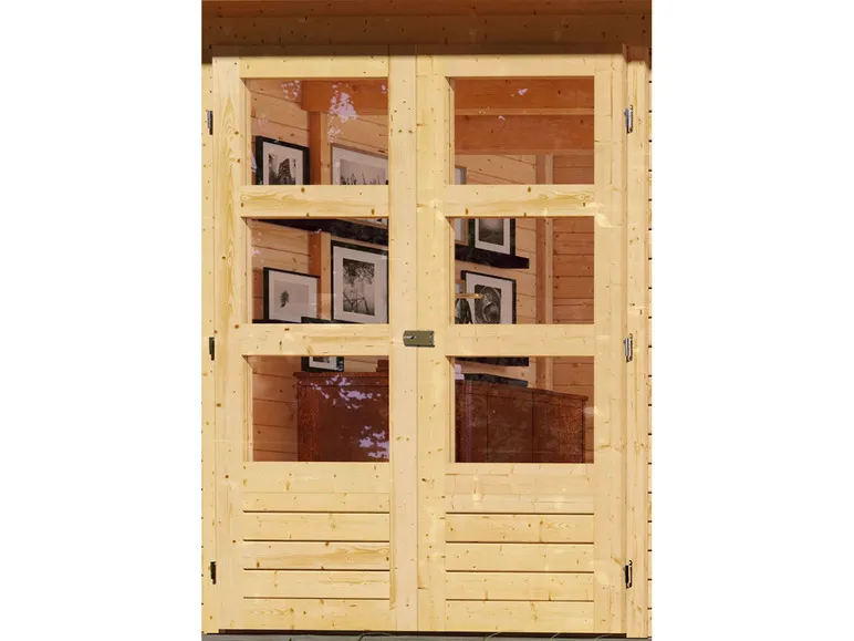 Karibu Gartenhaus »Trundholm 2«, Flachdach, inklusive Schleppdach und Doppelflügeltür